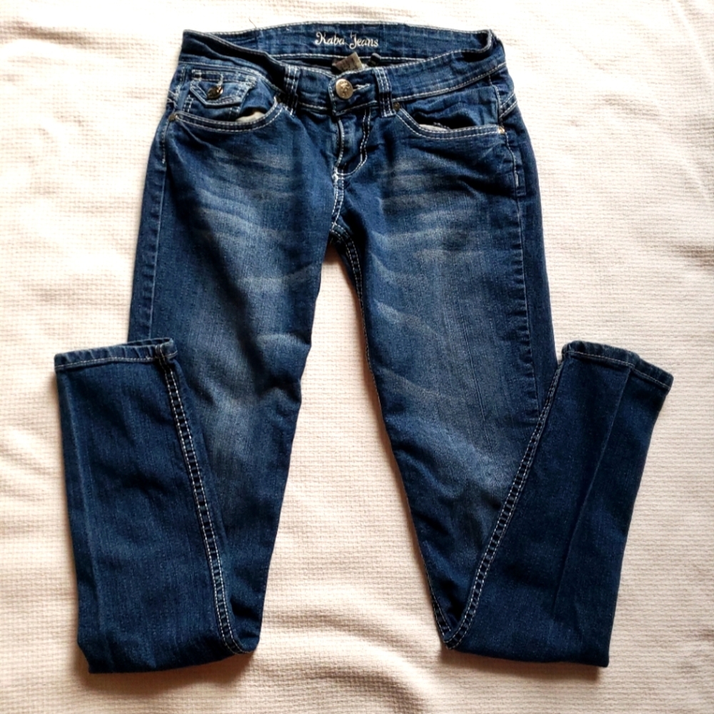 Kaba Jeans, Skinny Denim Jean, Medium Dark Wash, Women's Juniors size 3